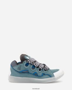 antracite sapato 8V66TB386 Lanvin tênis de couro homens