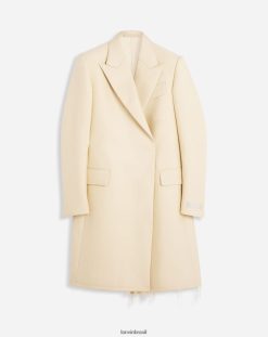 areia roupas 8V66TB473 Lanvin casaco de corte reto sob medida mulheres