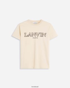 areia roupas 8V66TB99 Lanvin camiseta clássica bordada na calçada mulheres