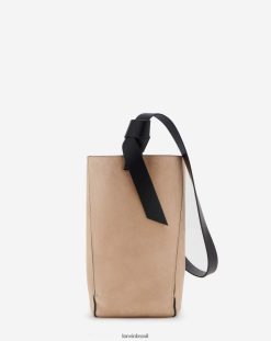 aveia/preta acessórios 8V66TB550 Lanvin bolsa pm hobo com gravata em camurça homens