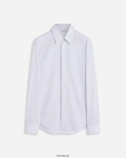 azul/cinza claro roupas 8V66TB308 Lanvin camisa justa homens