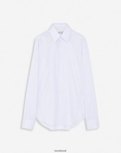azul claro/branco roupas 8V66TB305 Lanvin camisa justa homens
