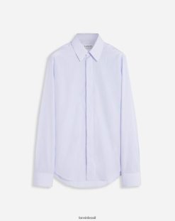 azul claro roupas 8V66TB307 Lanvin camisa justa homens