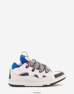 azul/laranja sapato 8V66TB392 Lanvin tênis de couro homens