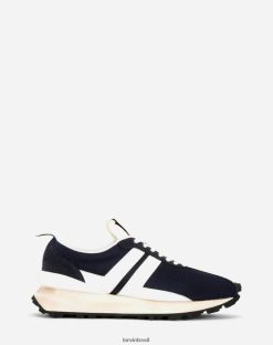 azul-marinho sapato 8V66TB440 Lanvin tênis de malha homens