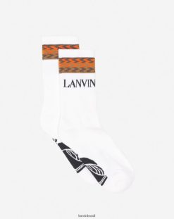 branco/marrom claro acessórios 8V66TB567 Lanvin meias homens