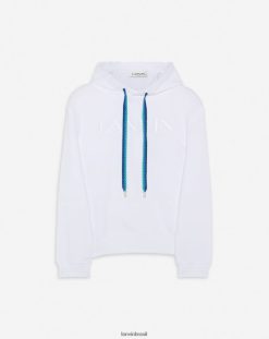 branco óptico roupas 8V66TB110 Lanvin suéter com capuz mulheres