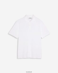 branco óptico roupas 8V66TB244 Lanvin polo regulat fit homens