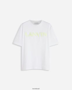 branco óptico roupas 8V66TB248 Lanvin camiseta do meio-fio homens