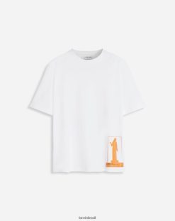 branco óptico roupas 8V66TB249 Lanvin camiseta estampada de arquivo homens