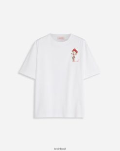 branco óptico roupas 8V66TB250 Lanvin camiseta estampada botânica homens