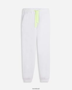 branco óptico roupas 8V66TB377 Lanvin jogger com renda homens