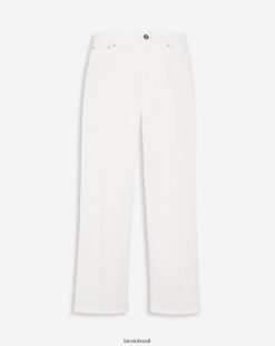 branco óptico roupas 8V66TB458 Lanvin calças jeans largas mulheres