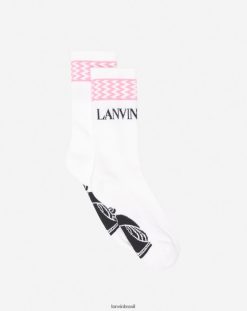 branco/rosa claro acessórios 8V66TB566 Lanvin meias homens