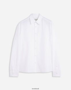 branco roupas 8V66TB302 Lanvin camisa clássica de gorgorão homens