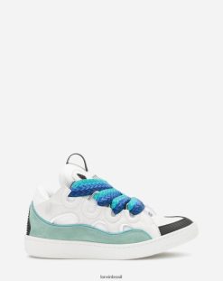 Branco Verde sapato 8V66TB393 Lanvin tênis de couro homens