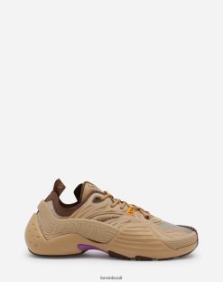 camelo sapato 8V66TB428 Lanvin tênis de malha flash-x homens