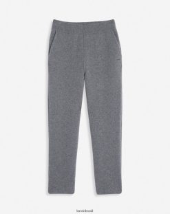 cinza escuro roupas 8V66TB383 Lanvin joggers em caxemira homens