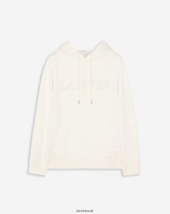 creme roupas 8V66TB96 Lanvin moletom paris bordado clássico mulheres