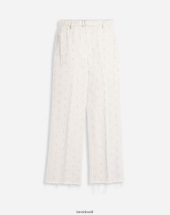 cru roupas 8V66TB459 Lanvin calça jeans com bordado mulheres