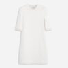 cru roupas 8V66TB49 Lanvin minivestido bordado manga curta em malha tweed mulheres