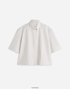 giz roupas 8V66TB298 Lanvin camisa cropped manga curta homens