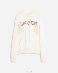 leite roupas 8V66TB263 Lanvin moletom bordado em renda homens