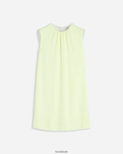 limão roupas 8V66TB68 Lanvin minivestido com decote franzido mulheres