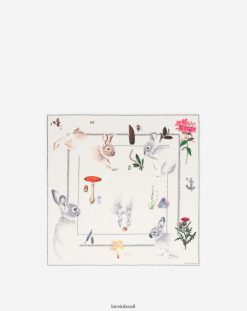 off white acessórios 8V66TB517 Lanvin lenço de seda botânica mulheres