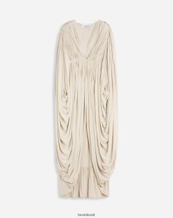 off white roupas 8V66TB44 Lanvin vestido longo drapeado mulheres