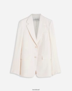 off white roupas 8V66TB476 Lanvin blazer de peito único mulheres