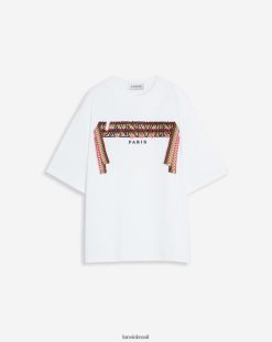 óptico branco/verde roupas 8V66TB246 Lanvin camiseta de renda homens