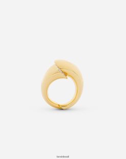 ouro/cristal acessórios 8V66TB193 Lanvin sequência por anel de strass mulheres