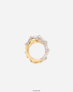 ouro/cristal acessórios 8V66TB198 Lanvin anel de melodia de baguetes mulheres