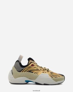 ouro sapato 8V66TB425 Lanvin tênis de malha flash-x homens