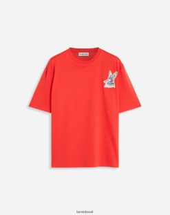 papoula vermelha roupas 8V66TB251 Lanvin camiseta estampada botânica homens