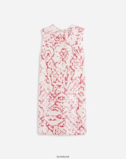 papoula vermelha roupas 8V66TB61 Lanvin minivestido com decote franzido em lantejoulas mulheres