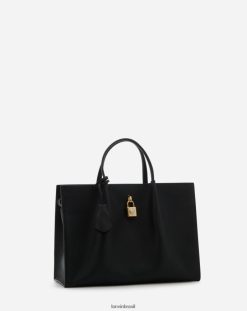preto acessórios 8V66TB184 Lanvin bolsa bogey day em couro granulado mm mulheres