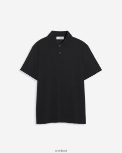 preto roupas 8V66TB239 Lanvin polo regulat fit homens
