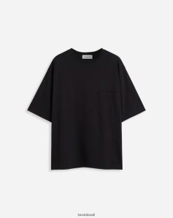 preto roupas 8V66TB256 Lanvin camiseta com bolso homens