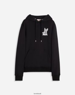 preto roupas 8V66TB290 Lanvin moletom estampado botanica homens