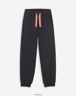preto roupas 8V66TB371 Lanvin calça jogger de renda homens