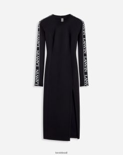 preto roupas 8V66TB90 Lanvin vestido justo mulheres