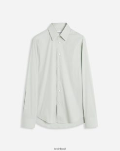 sábio roupas 8V66TB315 Lanvin camisa slim fit com botões visíveis homens