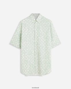 sábio roupas 8V66TB317 Lanvin camisa manga curta estampada homens